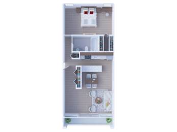  Floor Plan 1 Bedroom Floor Plan A1