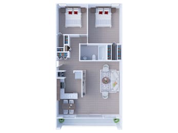  Floor Plan 2 Bedroom Floor Plan B1