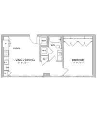 A02 Floor Plan at AVE Tampa Riverwalk, Florida