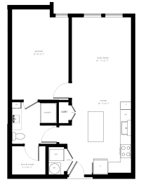 A11-781 SF Floor Plan at AVE Phoenix Terra, Phoenix, 85003