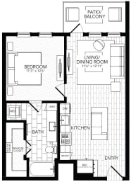 1 bedroom apartment with balcony at AVE Paradise Valley, Phoenix, AZ 85032