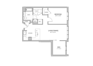 1 Bedroom - a21d Floor Plan at AVE Blue Bell, Blue Bell, PA