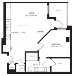 A4_1Bed 1Bath Apartment at AVE Phoenix Sky, Phoenix, 85003