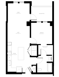 A9-712-775 SF Floor Plan at AVE Phoenix Terra, Phoenix, 85003