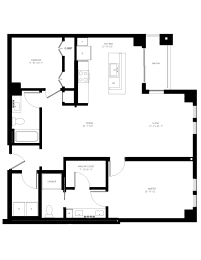 B11-1244-1249 SF Floor Plan at AVE Phoenix Terra, Arizona, 85003