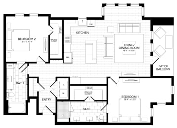 B18 Floor Plan at AVE Paradise Valley, Phoenix