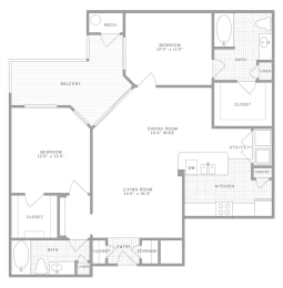 B3 Floor Plan Image at AVE Union, Union, NJ