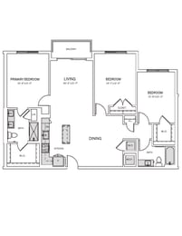 C02 W Floorplan at AVE Tampa Riverwalk, Tampa