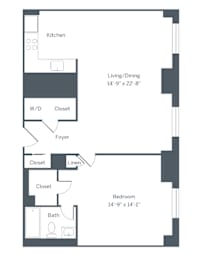 A7 Floor Plan at The Franklin Residences, Pennsylvania, 19107