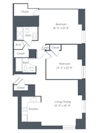B1 Floor Plan at The Franklin Residences, Pennsylvania, 19107
