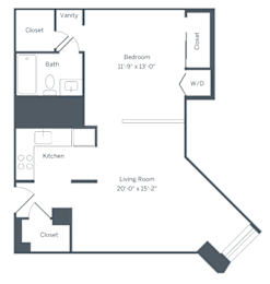 E1 Floor Plan at The Franklin Residences, Pennsylvania, 19107