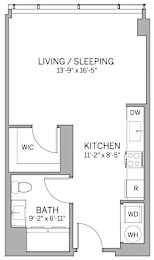 E3 Floor Plan at AVE Hamilton Green - 25 Cottage Apartments, New York