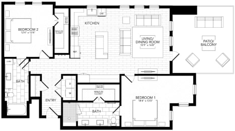 PV B17 Floor Plan at AVE Paradise Valley, Phoenix, 85032