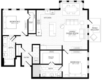 PV B25 Floor Plan at AVE Paradise Valley, Phoenix