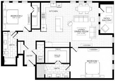 PV B26 Floor Plan at AVE Paradise Valley, Arizona