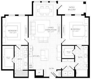 PVB11 Floor Plan at AVE Paradise Valley, Arizona
