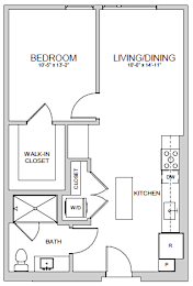 A8 Floor Plan at AVE Santa Clara, Santa Clara, 95054