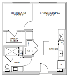 A4 Floor Plan at AVE Santa Clara, California, 95054