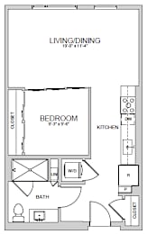 A5 Floor Plan at AVE Santa Clara, Santa Clara, CA 95054