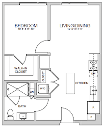 A6 Floor Plan at AVE Santa Clara, Santa Clara, CA 95054