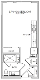 E2 Floor Plan at AVE Santa Clara, Santa Clara