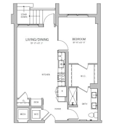 A08 1C Floorplan at AVE Tampa Riverwalk, Tampa, FL, 33602