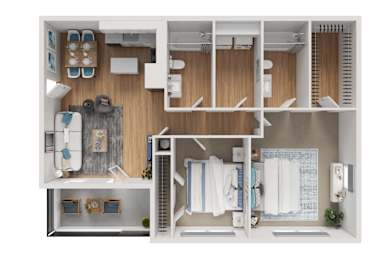 2 Bed 2 Bath Floorplan E at Sterlington, Grovetown, 30813