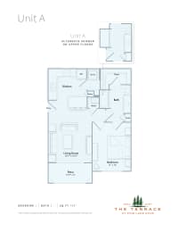 Unit A apartment floor plan