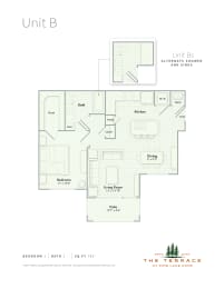 Unit B apartment floor plan