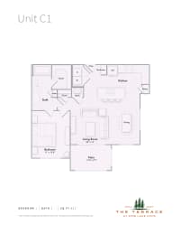 Unit C1 apartment floor plan