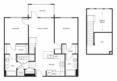a floor plan of a house with three different floors