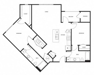 this is floor plan of a 1 bedroom apartment