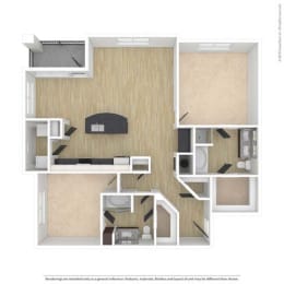 a floor plan of a 1 bedroom apartment
