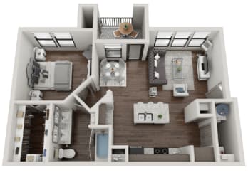 a 1 bedroom floor plan  1190 sq ft