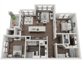 a 1 bedroom floor plan  1190 sq ft