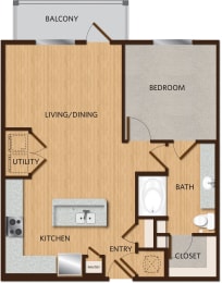 a floor plan of a home with a bedroom and a living room