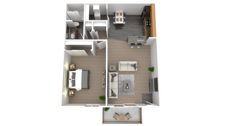 a floor plan of a two bedroom apartment with two bathrooms and a balcony