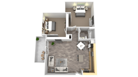 a floor plan of a two bedroom apartment