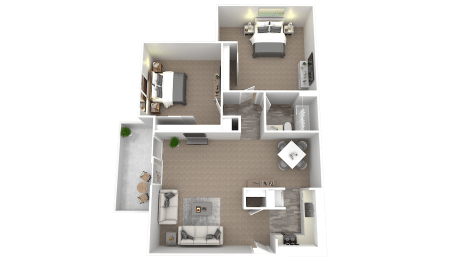 a floor plan of a two bedroom apartment