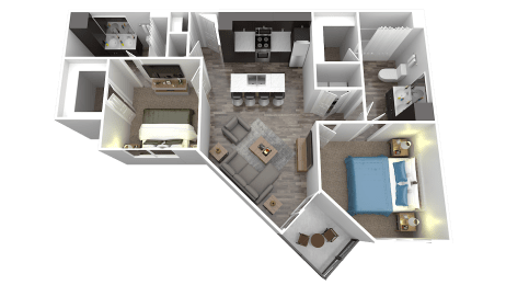 the venice apartment homes 1 bedroom floor plan