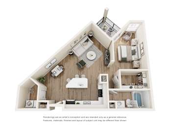 A2 Floor Plan at Easton Apartments, Texas