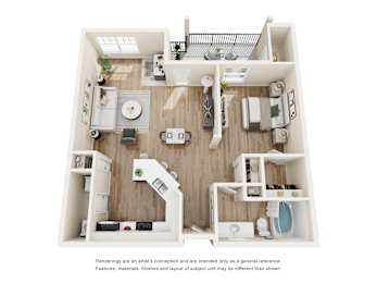 A3 Floor Plan at Easton Apartments, Dallas, TX