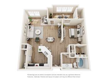 A3A Floor Plan at Easton Apartments, Dallas, TX