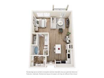 E1 Floor Plan at Easton Apartments, Texas