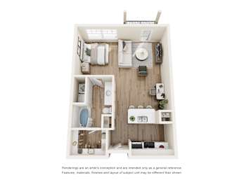 E1a Floor Plan at Easton Apartments, Dallas