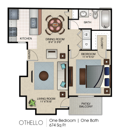 a floor plan of a bedroom apartment with a bathroom and a living room