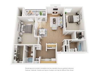 Timberglen Floor Plan at Hunters Hill Apartments, Dallas, TX