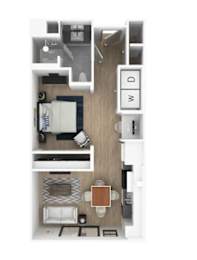 Studio 1 bath at Everra Midtown Park Apartments, Texas