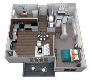 Floor Plan  Walnut with den B5S floor plan at 360 at Jordan West best new apartments West Des Moines IA 50266