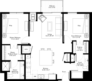 Floor Plan  Lady Slipper apartment floor plan